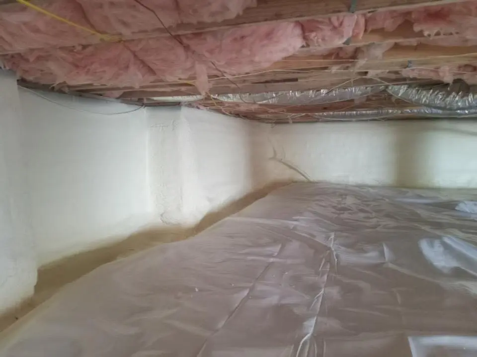 Crawl space encapsulation with closed-cell spray foam for Roof Waterproofing in Myrtle Grove